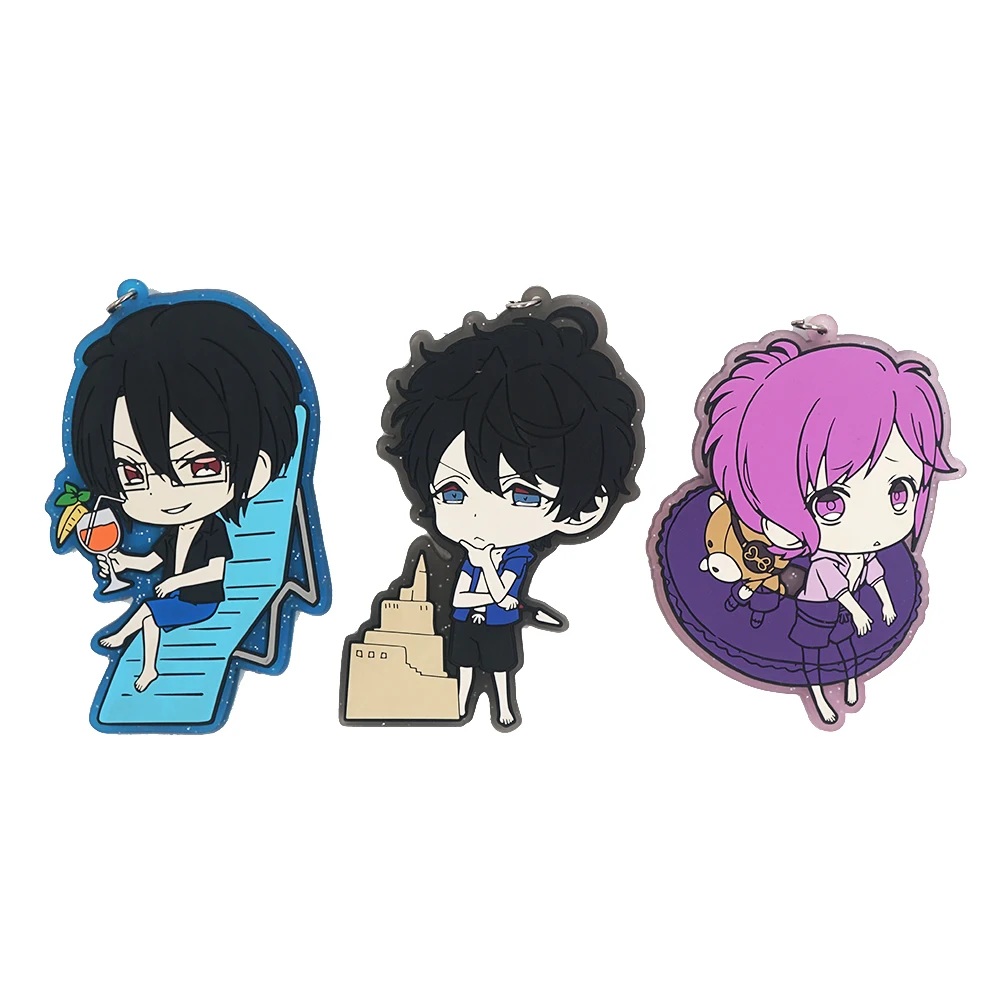 Большой резиновый брелок для ключей с изображением любителей аниме Сакамаки