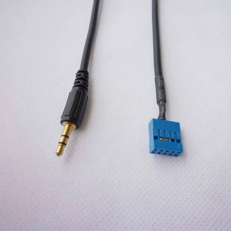 

Input Mode Auxiliary Cable For BMW E46 98-06 Interface 3.5mm AUX Car Replacement Blue 10Pins Durable Practical