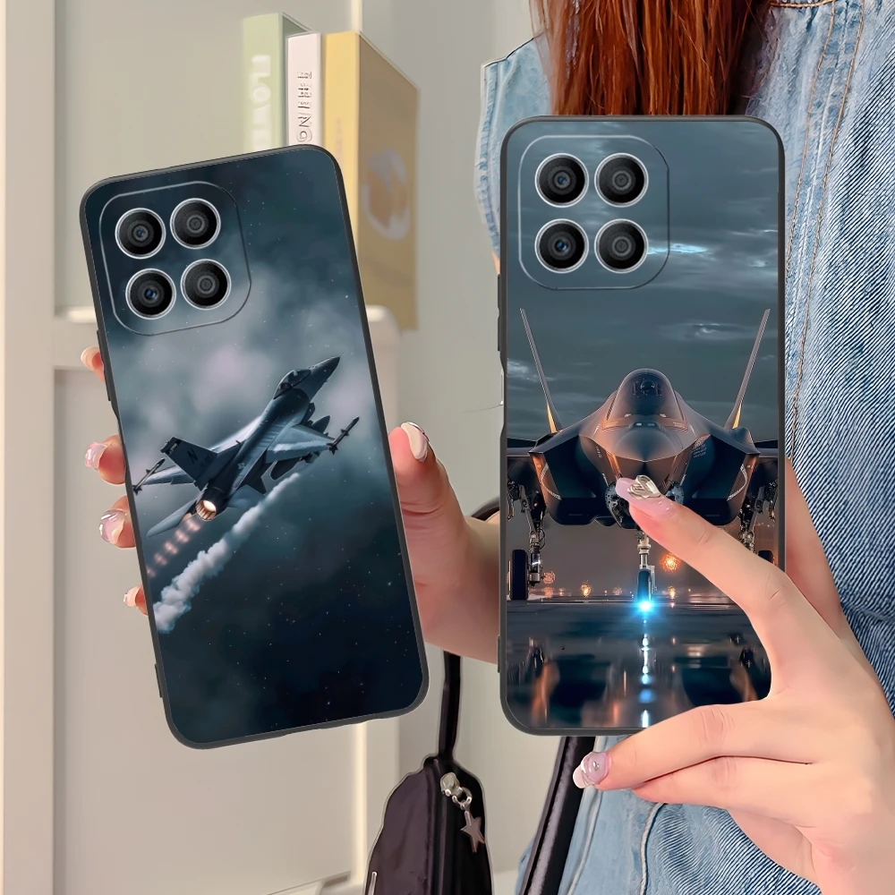 Чехол для мобильного телефона AirForce Plane Huawei Honor 90 80 70 60 50 30 20 10 9 8 7 Pro S SE Lite 5G Черный