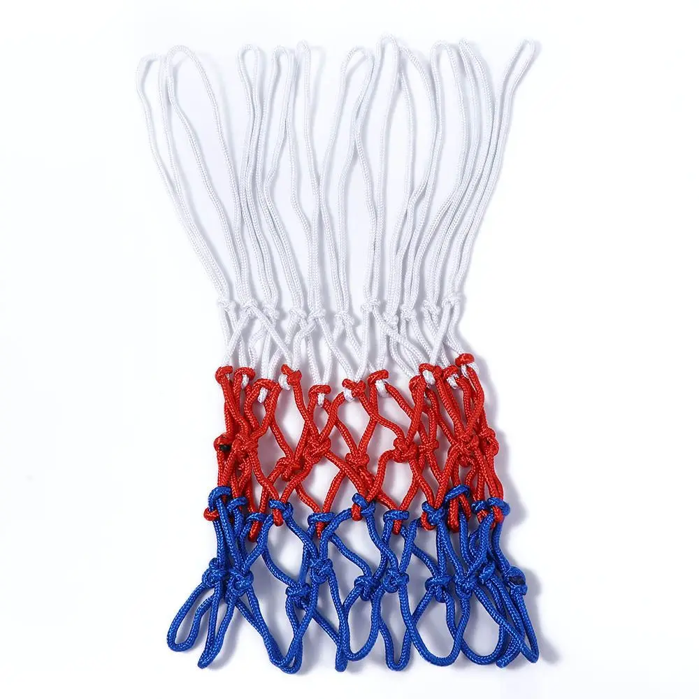 

Red+White+Blue 12 Hoop Thick Thread Mesh Basketball Hoop Net Basket Rim Net Basketball Net Standard Basketball Net