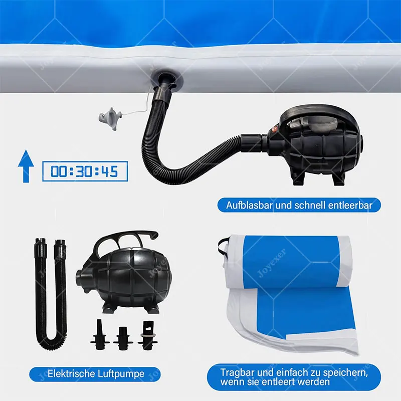 Профессиональный гимнастический коврик Airtrack 8 м с откидной спинкой
