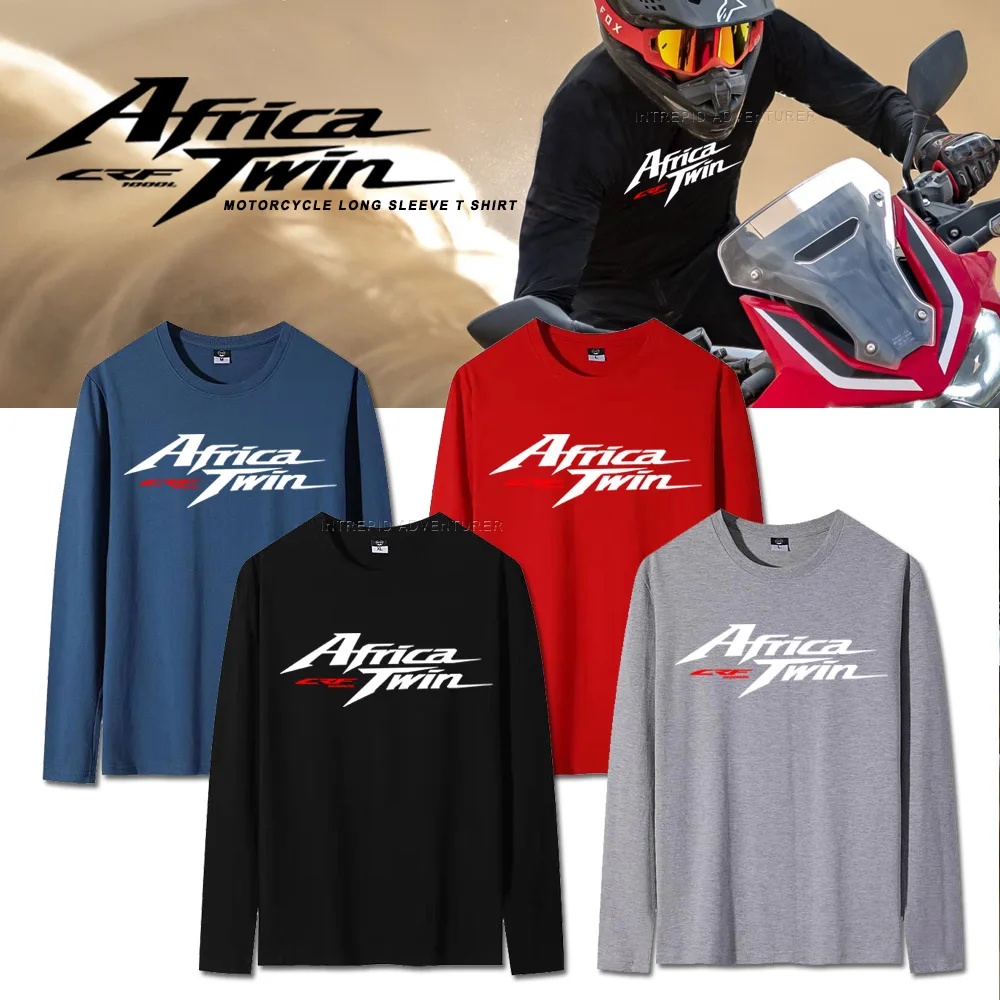 New T-Shirt FOR Honda Africa Twin Crf 1000 L Crf1000 Adventure Motorcycle Motorbike Cotton Casual Top Tee Printed Tops Tee enlarge