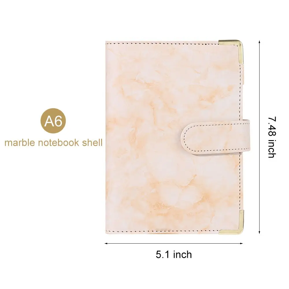 A6 из искусственной кожи Marbling блокнот с объемными листьями Бюджетный
