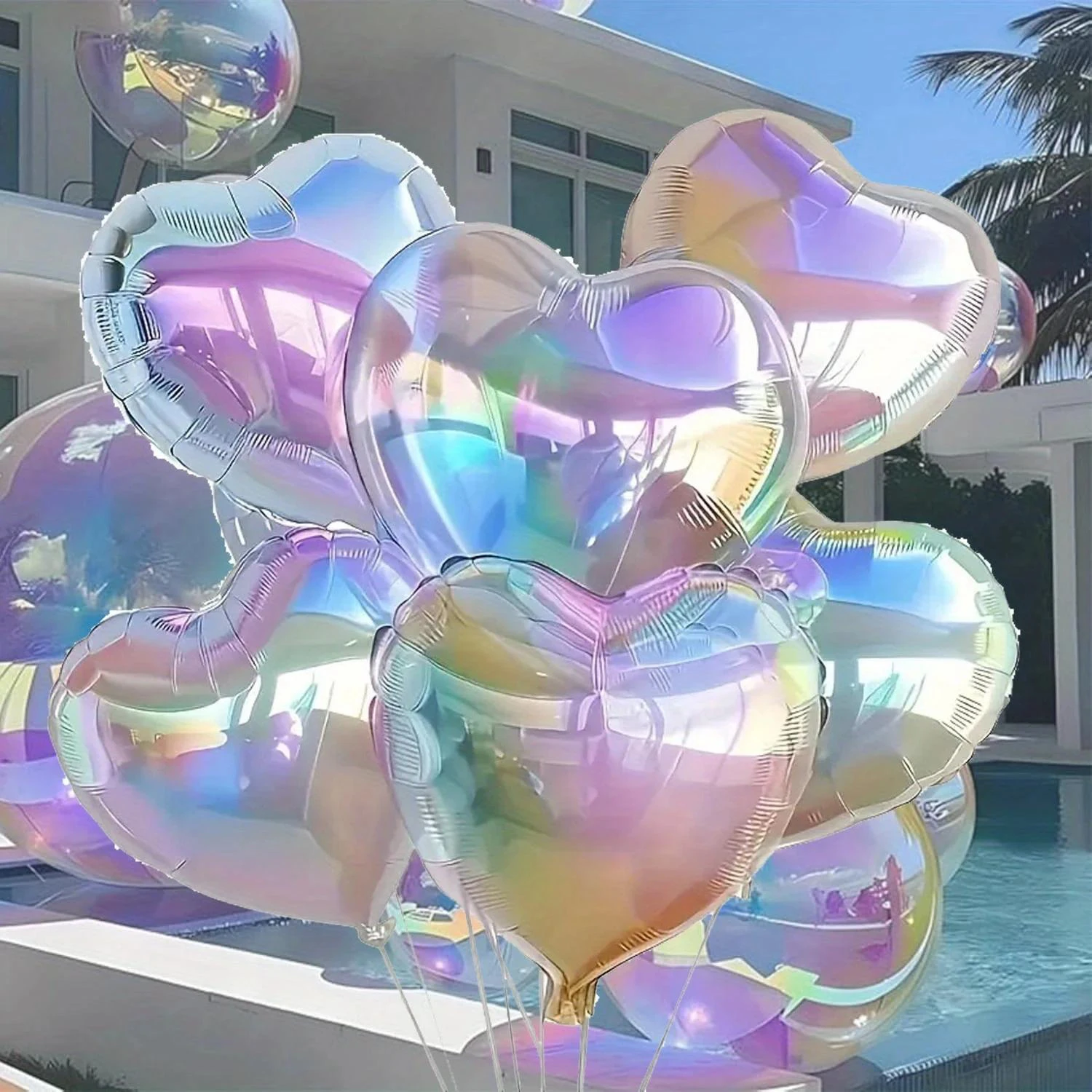 

Серебряные сердечные шары, 18 дюймов, набор из 6 штук