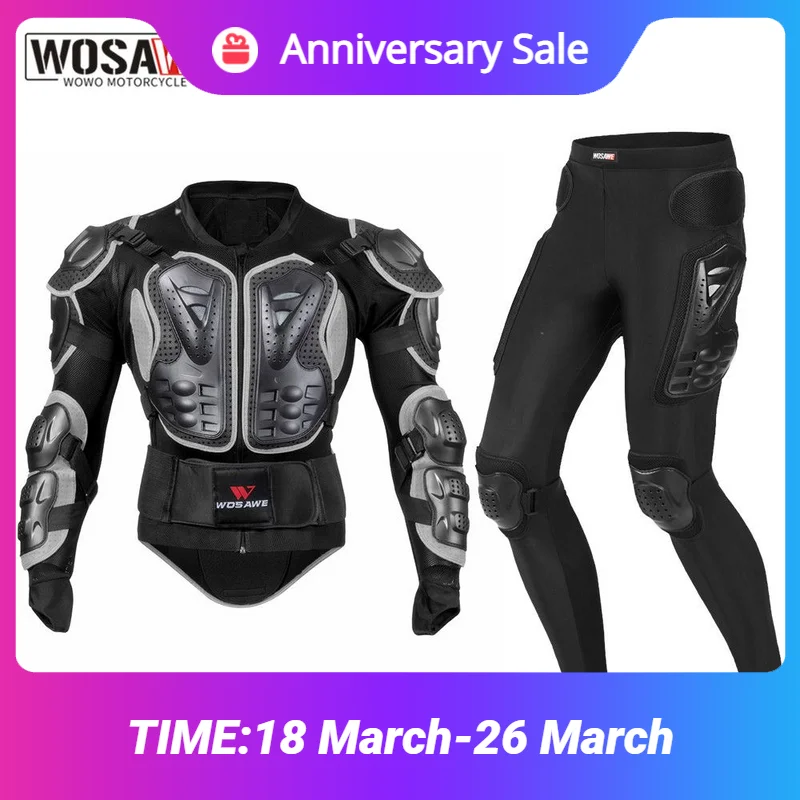 

WOSAWE ветрозащитный костюм для мотогонок, защитная куртка для мотокросса, куртка и брюки для мотогонок, одежда
