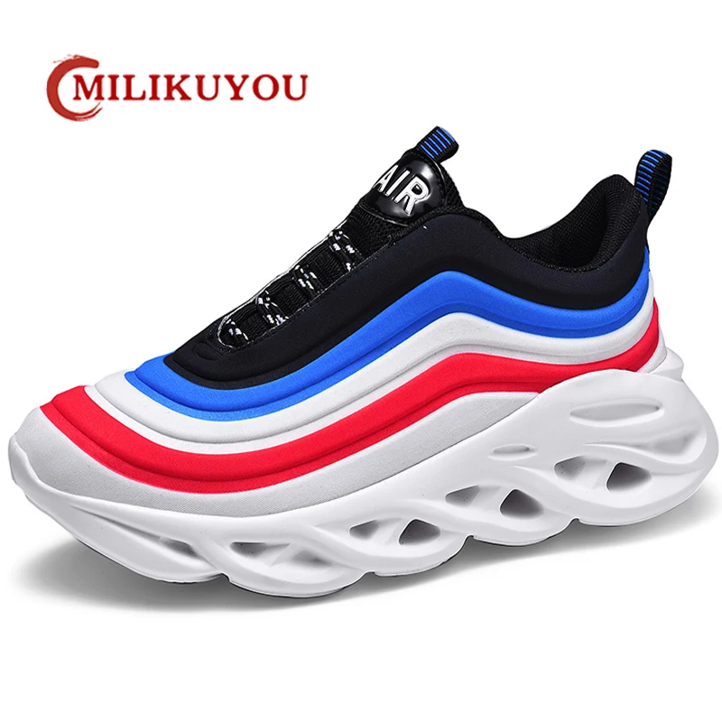 

Rainbow Men Shoes Lightweight Mens Causal Shoes Non-slip Thick Soled Shoes High Quality Tenis Luxury Shoes Chunky Causal Sneaker
