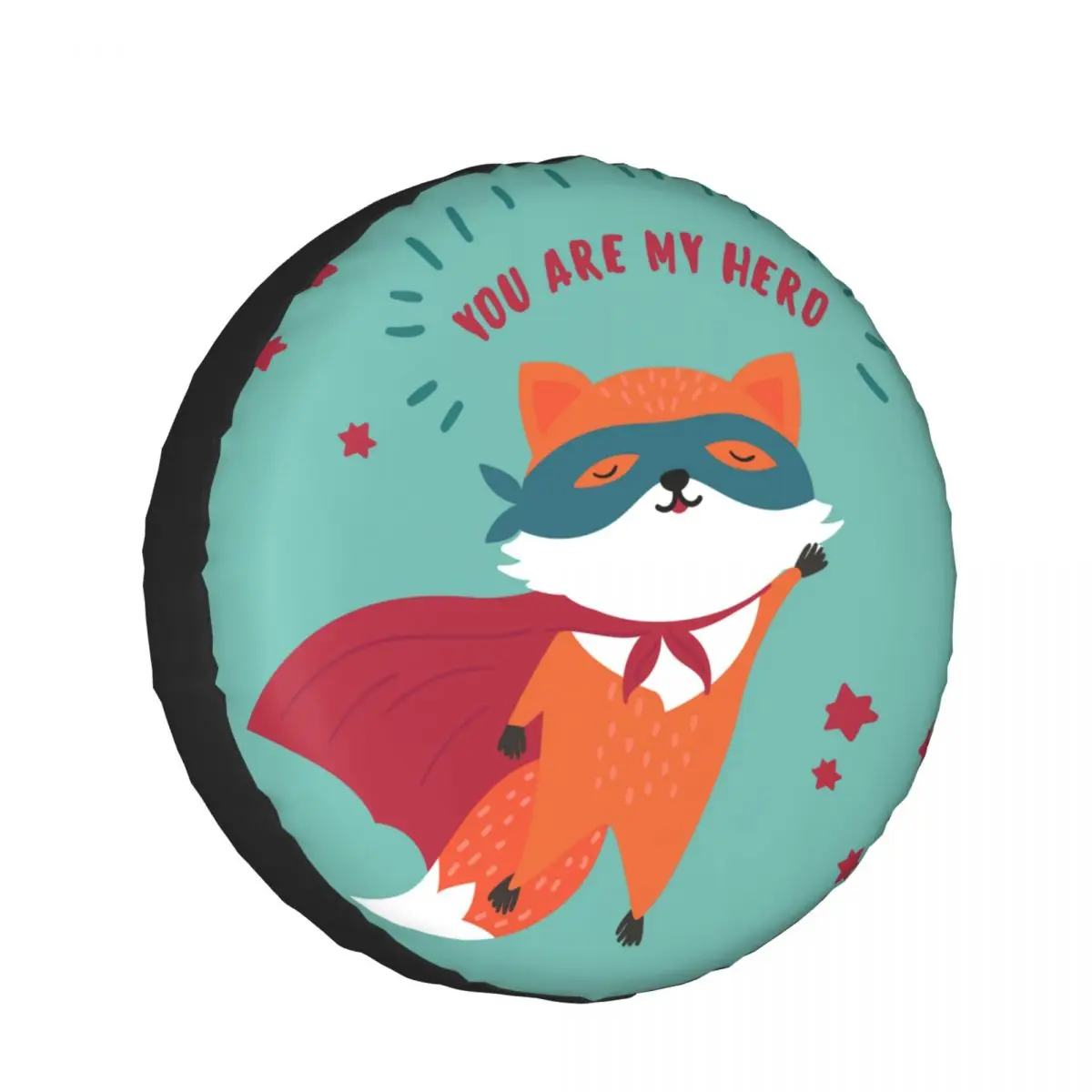 

1Pc Car Spare Tire Cover Fox Hero Case Polyester Tire for Cars Wheel Protection Cover