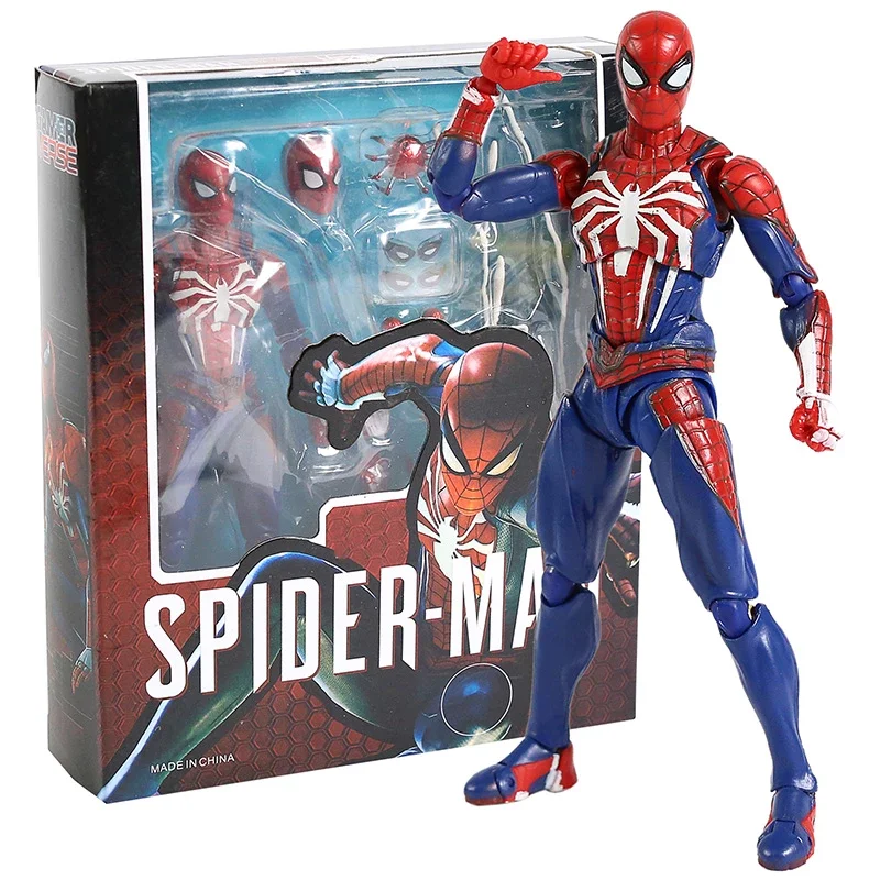 

Action Figure Avengers SHF Spider Man Upgrade Suit PS4 Game Edition SpiderMan PVC Collectable Model Toy Doll Gift