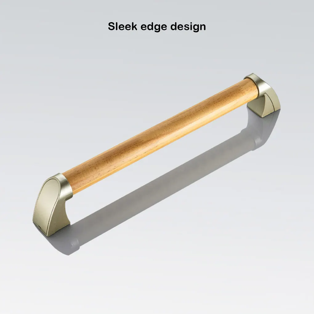 

Handrail Solid Wood Polished Grip Handle Mountings Equipment Shower Grab Bar Hardware Fittings Bathroom Handrails