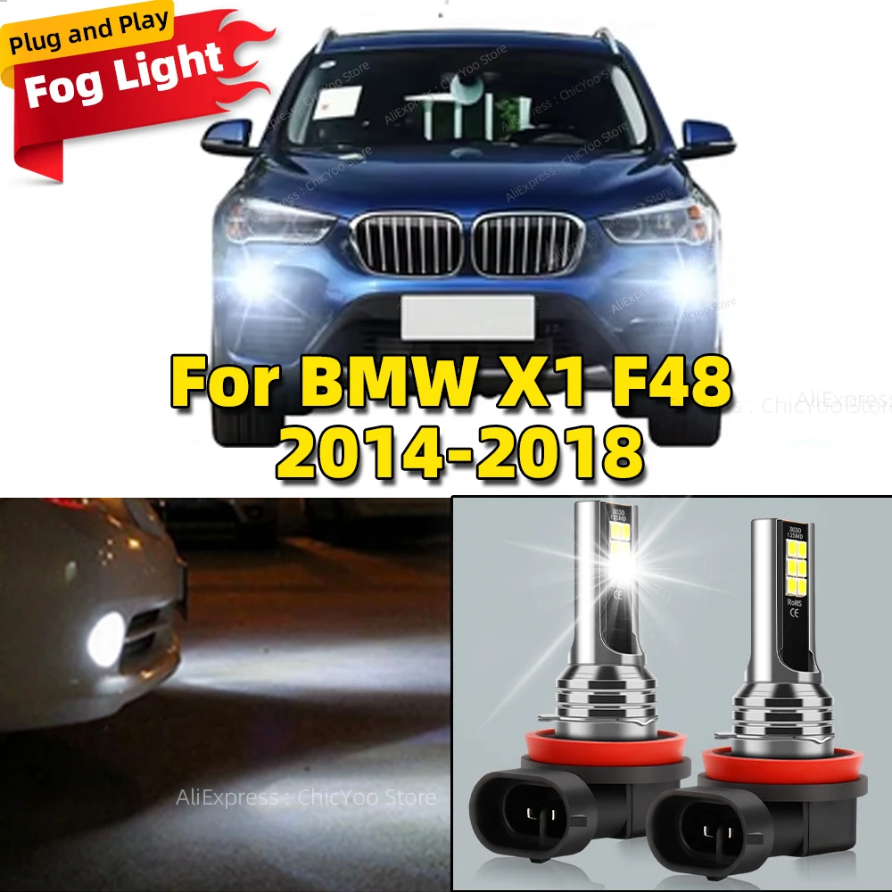 2 шт. 6000K светодиодная лампа автомобиля передняя противотуманная фара H8 H9 H11