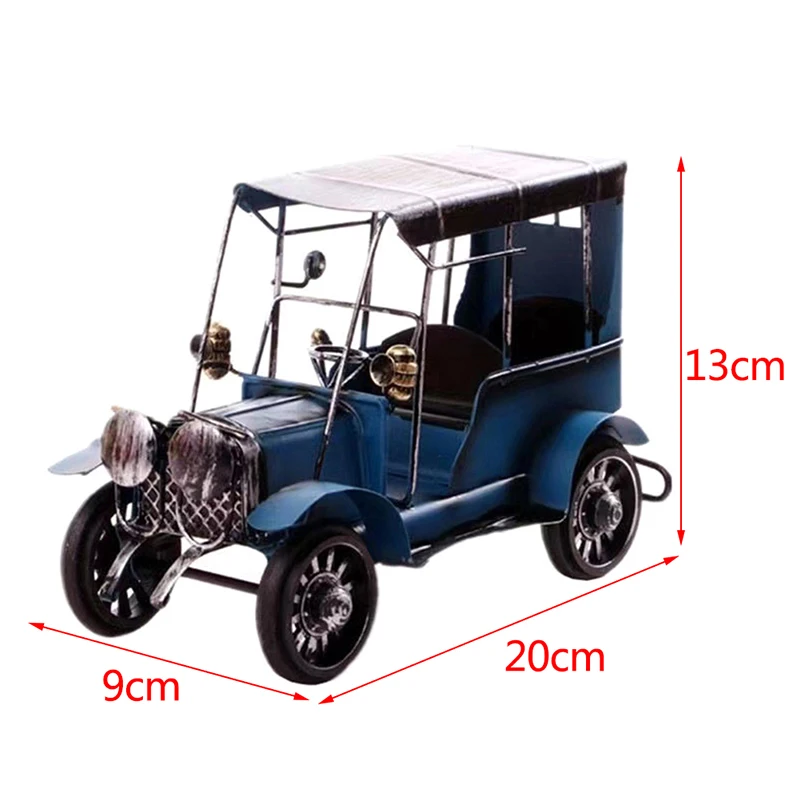 

1PC Home Decoration Vintage Iron Art Old Car Model Craft Desktop Ornament Kids Collection Gift Living Room Bedroom Decoration