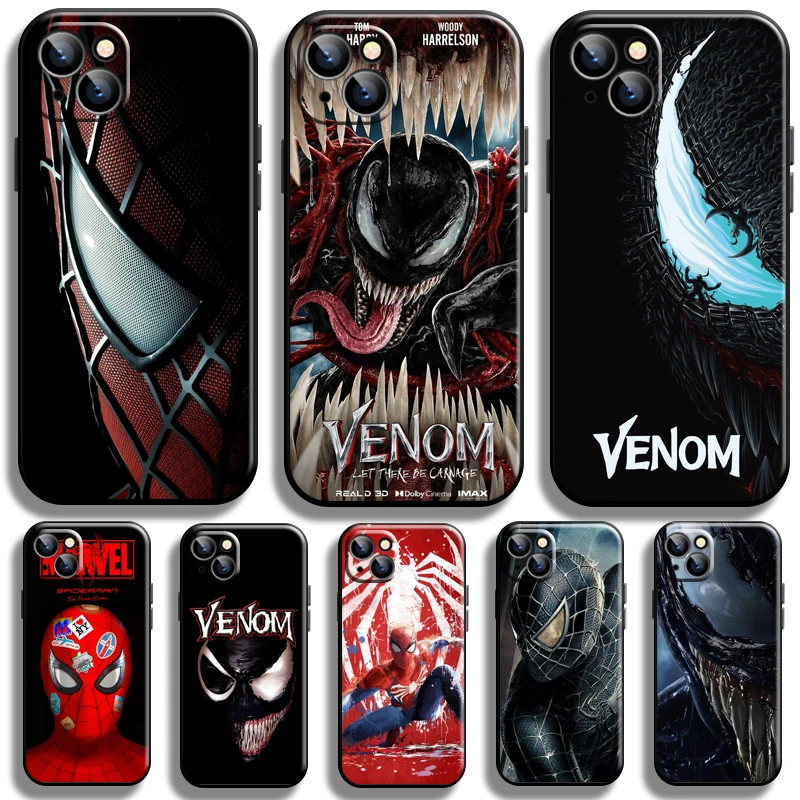 

Marvel Spiderman Venom For Apple iPhone 13 12 11 Pro 12 13 Mini X XR XS Max SE 5 6 6s 7 8 Plus Phone Case Soft Silicone Cover