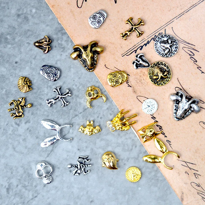 

20 шт., металлические украшения для ногтей в стиле ретро