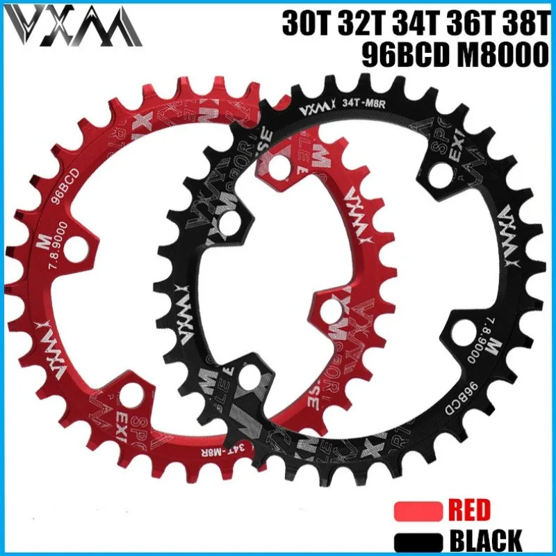 

VXM Round Oval 96BCD Chainring MTB Mountain BCD 96 Bike 30T 32T 34T 36T 38T Crankset Tooth Plate Parts For M7000 M8000 M9000