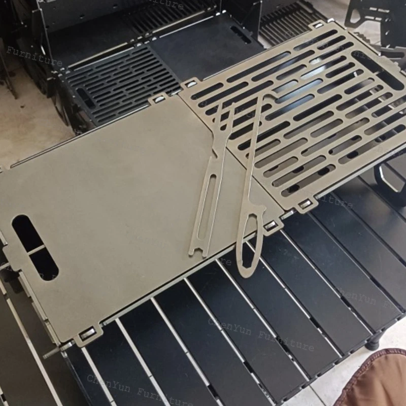 Портативная уличная плита для пикника домашняя с углем барбекю железная тарелка