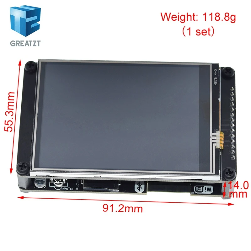 Макетная плата ESP32 с CH340 3 2-дюймовым мультисенсорным ЖК-экраном 240x320 встроенным