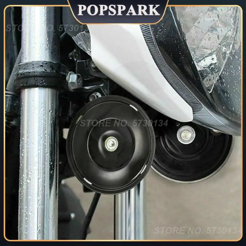 

12v/48v 1.5a 105db Car Horn Durable Waterproof Round Loud Horn Speakers Universal For Scooter Moped Dirt Bike Car Accessories