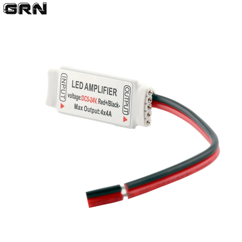 

RGBW RGBWW LED Amplifier 5pin DC5-24V 4A X 4 Channel Mini Signal Repeater Controllor for SMD5050 5pin LED Strip Lights