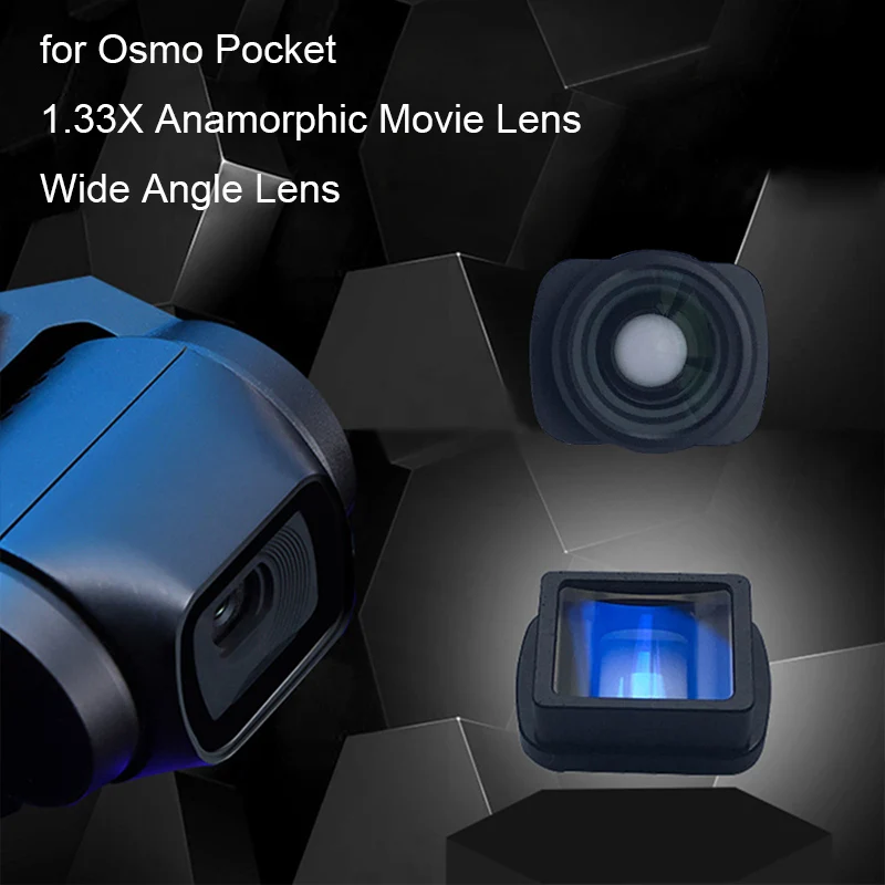 Anamorphic Movie Wide-angle Lens Vlog Video Shooting Easy Install Lens for DJI Osmo Pocket 1/2 Handheld Gimbal Accessories