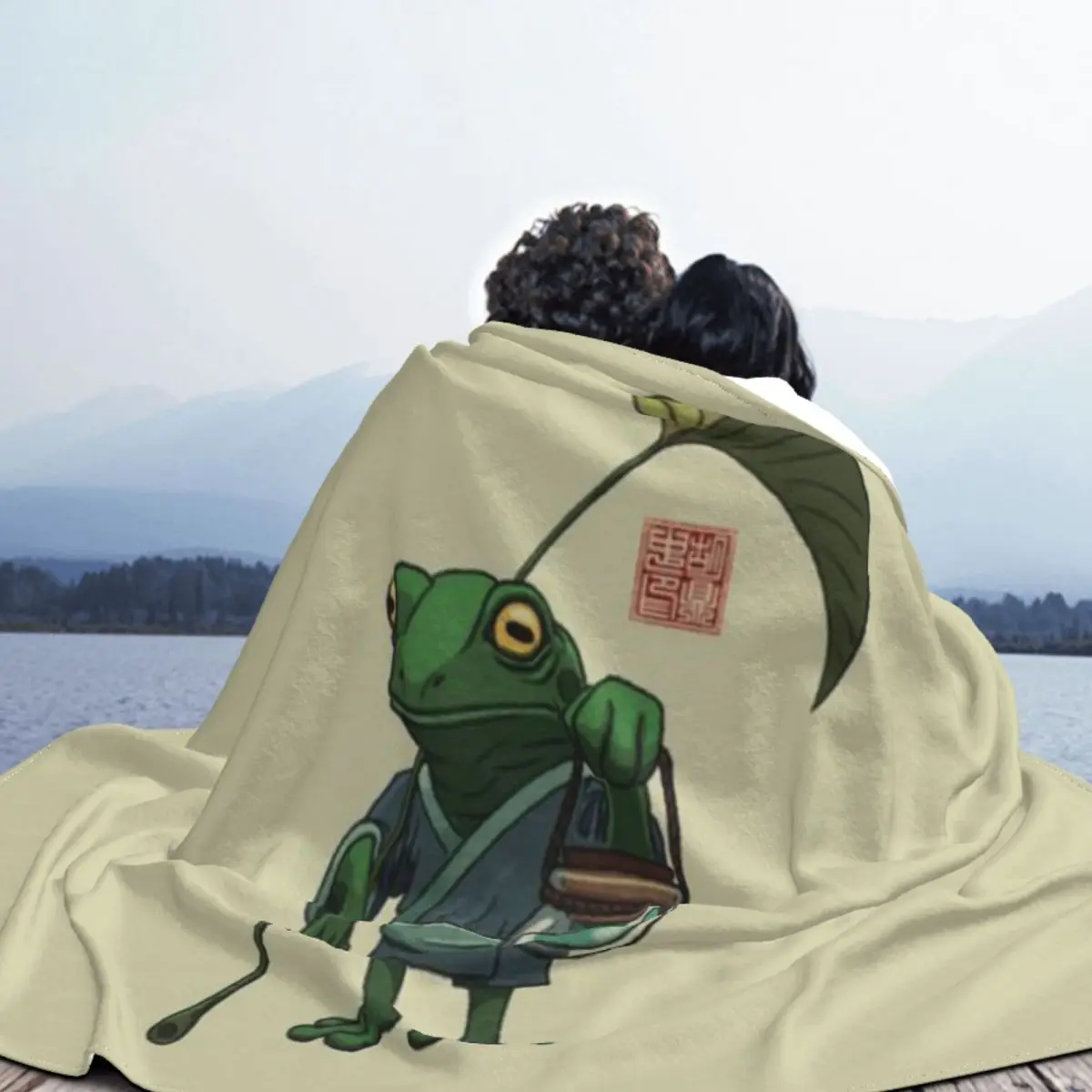 Лягушка и его сын — ультрамягкое одеяло из микрофлиса