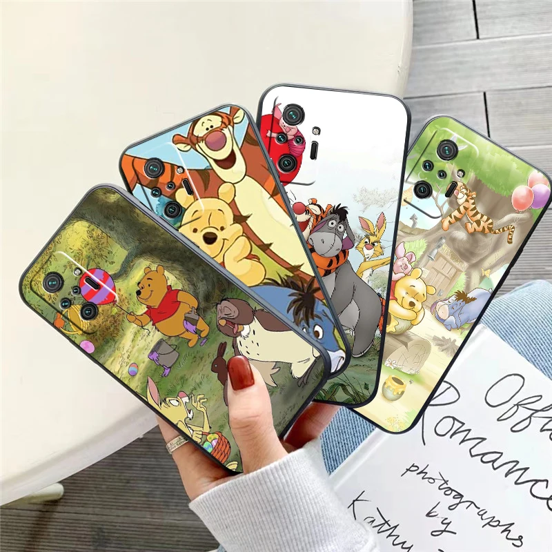 

Disney Cartoon Winnie Bear Phone Case For Xiaomi Redmi 7 7A 8 8A 9 9i 9AT 9T 9A 9C Note 7 8 2021 8T Pro Soft Carcasa Back