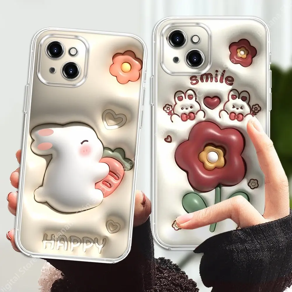 

Three-dimensional Cartoon Rabbit Mobile Phone Iphone 14 13 12 11 Xs Pro Max 7 8 Plus Xr X Se 2020 Case