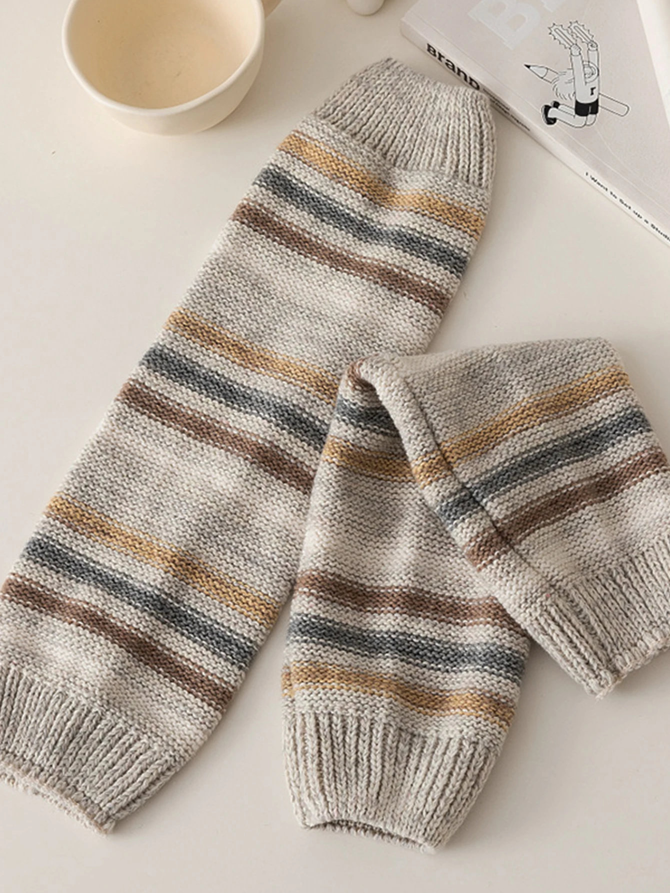 1 пара женских зимних вязаных гетр дышащая свободная теплая уличная одежда