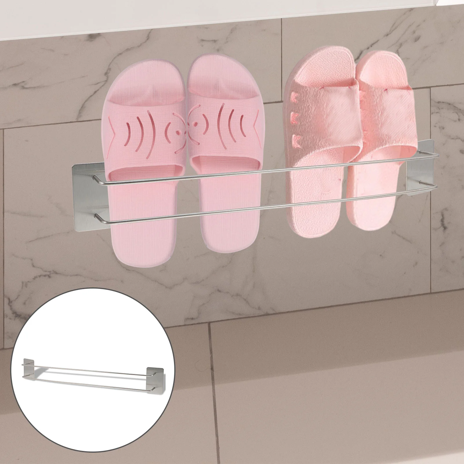 

Shoe Rack Wall Holder Shelf Shoes Hanging Slippers Slipper Hanger Towel Door Adhesive Folding Storage Hallwaybracket Organizer