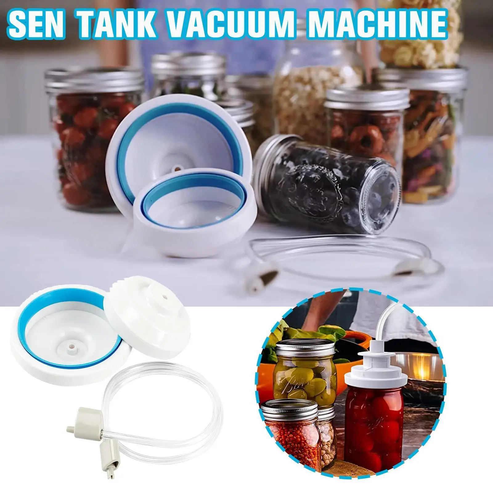 

Mason Jar Vacuum Jar Sealer Jar Sealer For Food Vacuum Sealer Food Storage With Accessory Hose For Regular And Wide Mouth M V8I4