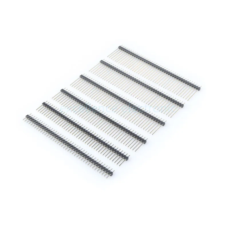 10PCS 2.0mm Single Row Pin Header 40p Straight Needle 1*2/3/4/5/7/8/9/10/12/14/20/40pin L=8.7/12/15/17/19/20mm 2mm Gold Plated