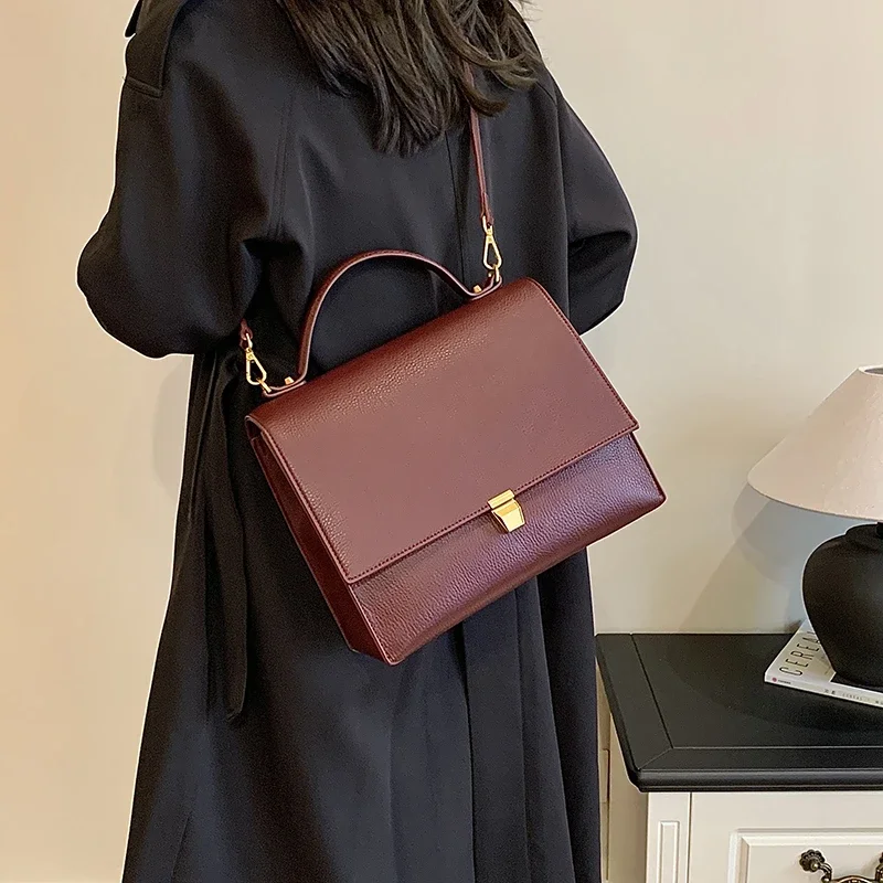 Осень-зима винтажная женская сумка на одно плечо качественная искусственная