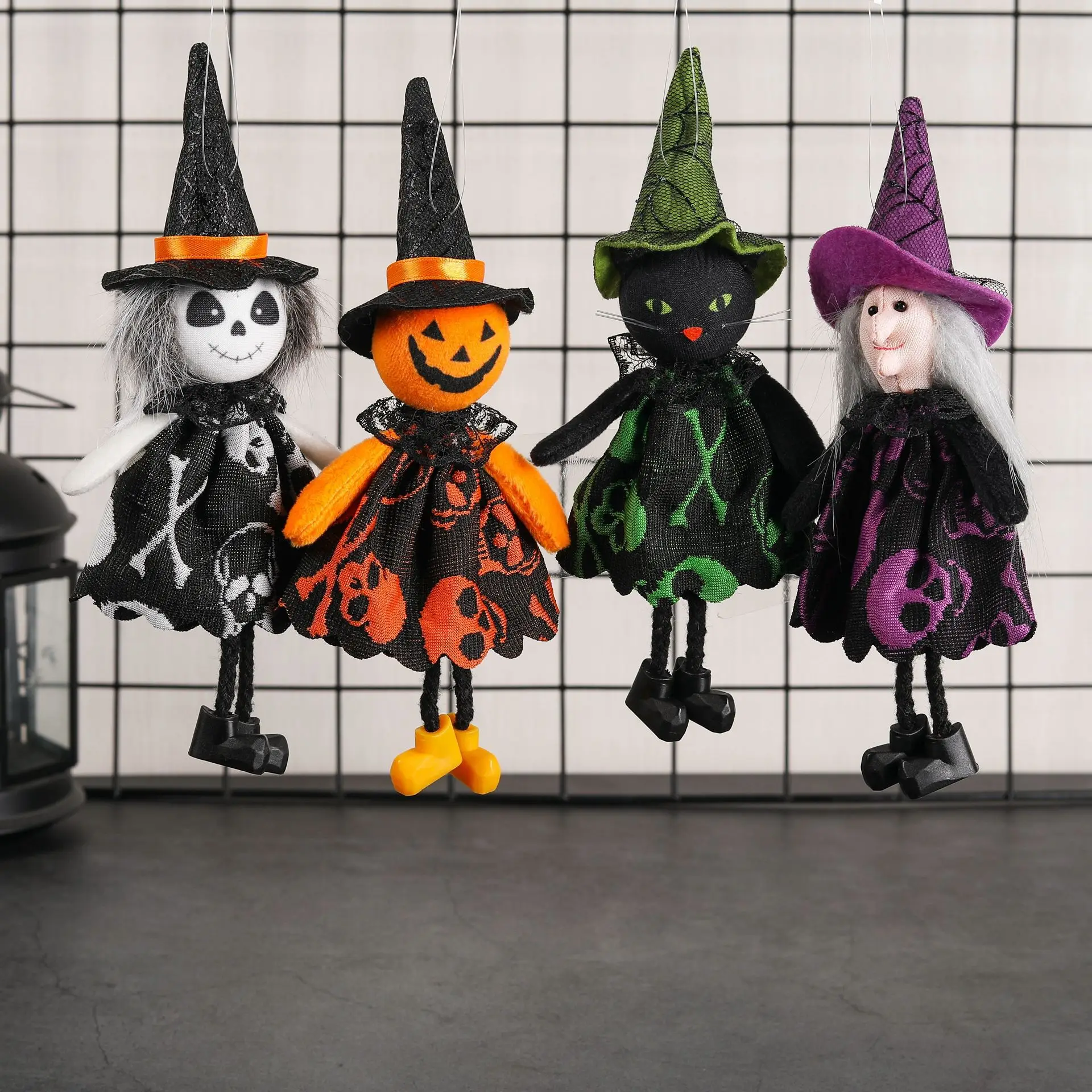 

Halloween Veil Doll Bar Decor Pumpkin Ghost Witch Black Cat Pendant Scary Halloween Kids Toys Gift Happy Halloween Party Decor