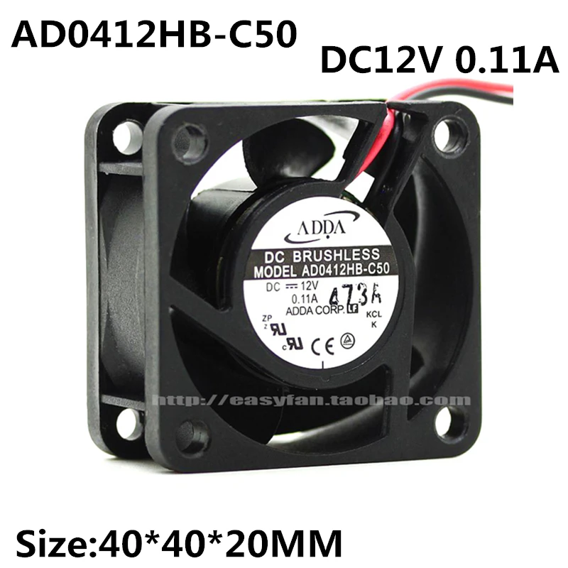 Новый оригинальный для ADDA AD0412HB-C50 DC12V 0.11A 4 см 40*20 мм видеорегистратор видеонаблюдения шасси бесшумный вентилятор охлаждения