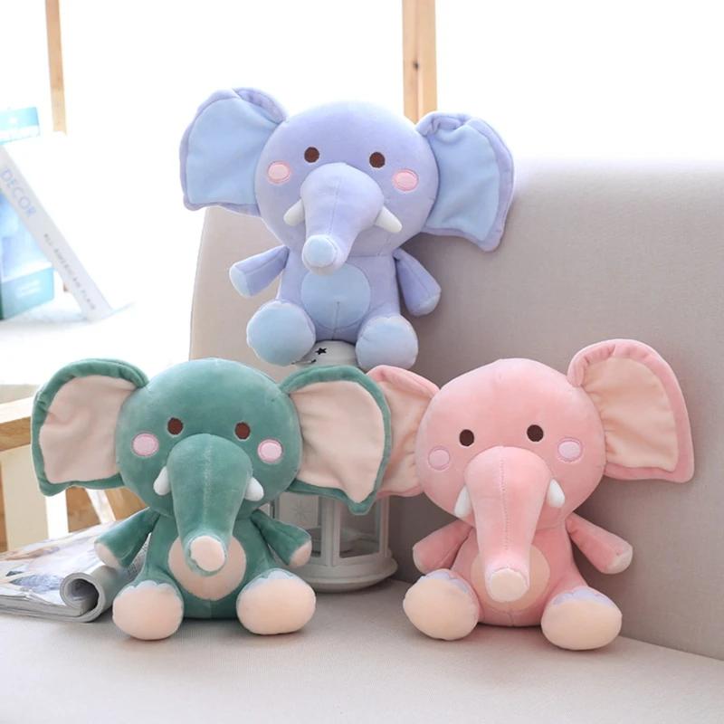 

Lovely Huggable Pillow Plush Elephant PP Cotton Animal Mascot Kids Room Decors A2UB