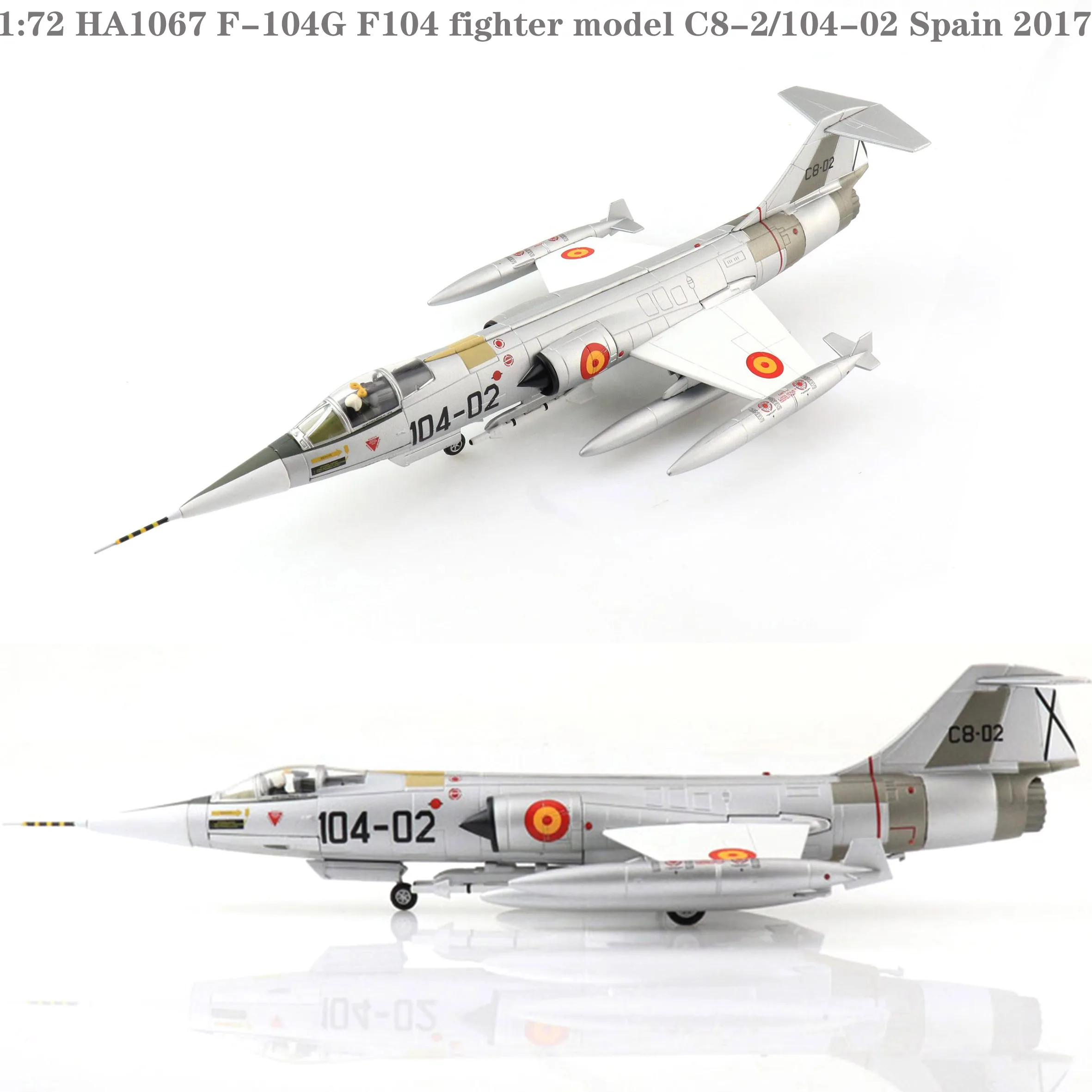 

Fine 1:72 HA1067 F-104G F104 fighter model C8-2/104-02 Spain 2017 Finished alloy collection model