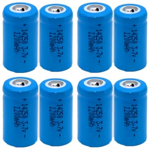 8pcs/lot 3.7V 14250 rechargeable lithium battery LS14250 ER14250H 1/2-R6 1/2 AA 1200mah rechargeable ER14250 lithium battery