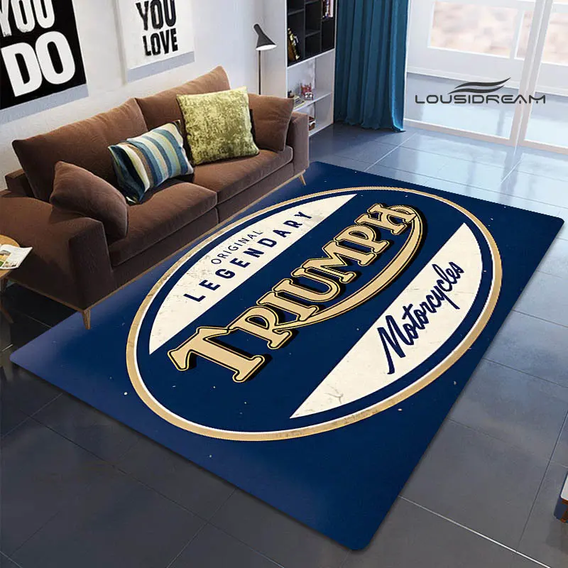 

Triumph motorcycle logo printed carpet washroom floor mat carpets for living room Outdoor rugs birthday gift