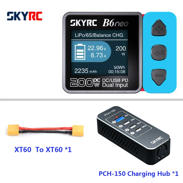 SkyRC B6neo + PCH150 Charging Hub + XT60 cable