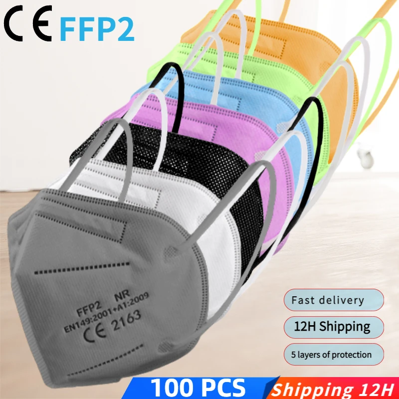 

FPP2 маски для лица ffp2 kn95 взрослые 5-слойные черные mascarilla ffp2 homologada españa kn95 смываемая маска ffp2mask ffp 2