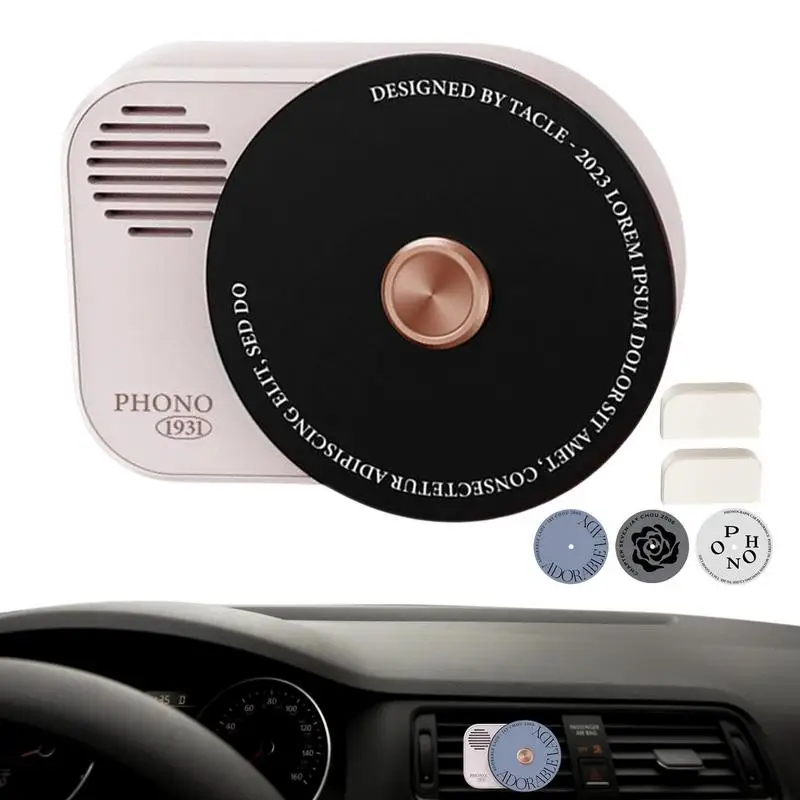 

Car Air Fresheners Record Player Car Vent Clip Aromatherapy Fragrance Diffuser Long Lasting Odor Vintage Car