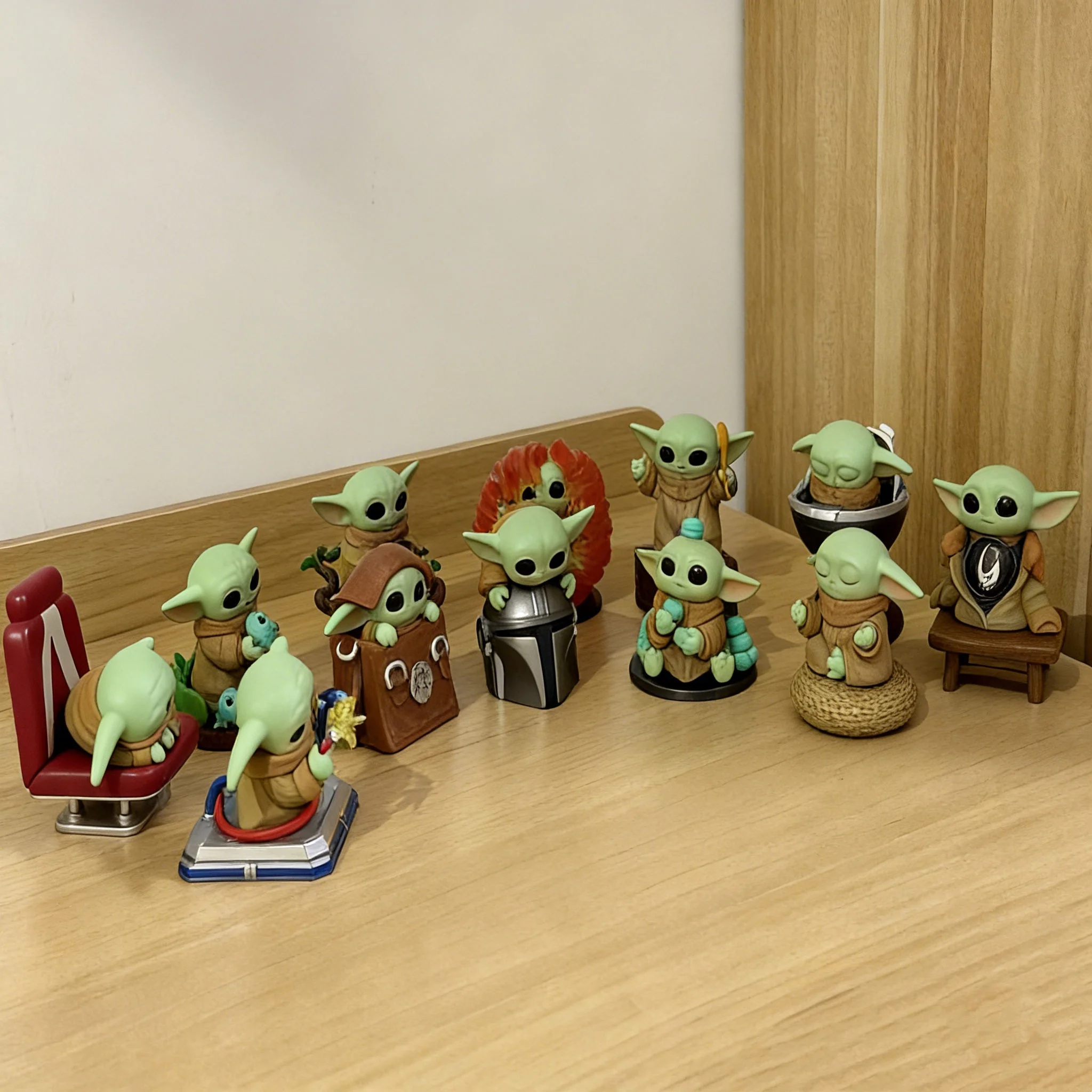 Фото В наличии: Оригинальная серия POPMART Grogu Tiny But Mighty, коллекционная фигурка Grogu из аниме, игрушка-сюрприз в закрытой коробке, подарок №4