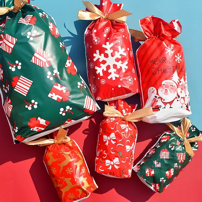 

Сумка для конфет с надписью "Merry Christmas", сумка на шнурке со снежинками, рождественские украшения для дома, подарки на новый год 2022, Рождество