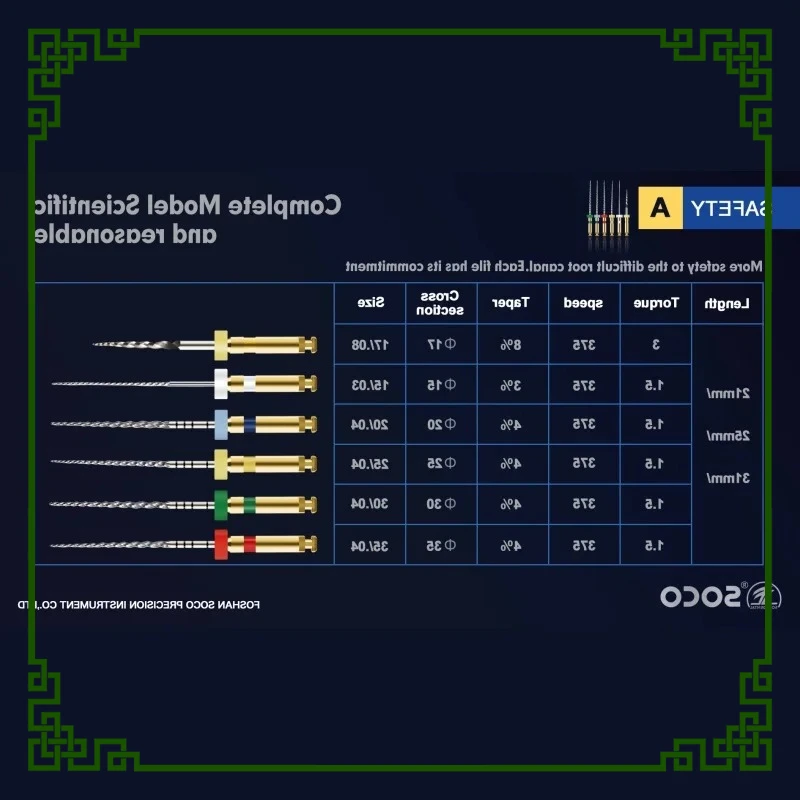 Фото COXO SOCO эндодонтические файлы NiTi с термоактивацией, 6 шт./кор., файлы для корневых каналов зубов, сверхэластичные развертки двигателя для эндодонтии №2