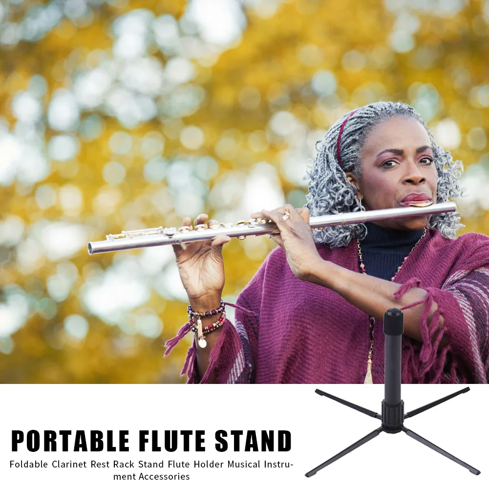 

Flute Stand with Wide Scope of Application Simplicity Portable Foldable Clarinet Rest Rack Holder Musical Instrument Parts