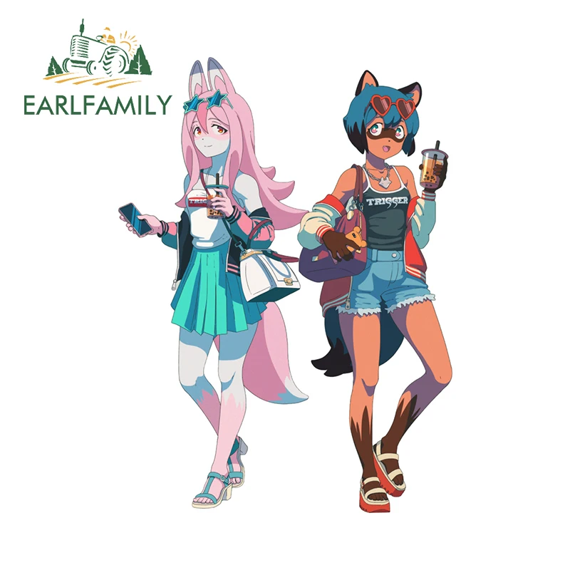 EARLFAMILY 13 см Michiru Kagemori и Nazuna Hiwatashi автомобильные наклейки Животные Смешные