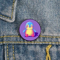 pan pride penguin pin custom cute brooches shirt lapel teacher tote bag backpacks badge cartoon gift brooches pins for women