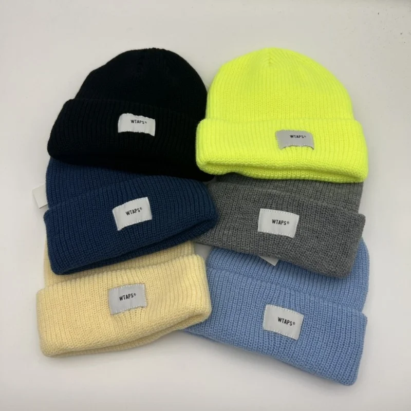 

WTAPS BEANIE 02/BEANIE.ACRYLIC White letter LOGO Knitted Wool cap Cold Cap