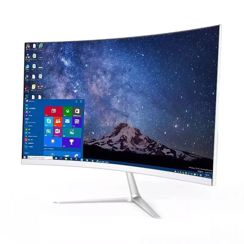 Купи 24 Inch Curved 75Hz Monitor Gaming Game Competition 23.8" MVA Computer Display Screen Full Hdd input 2ms Respons HDMI/VGA за 15,749 рублей в магазине AliExpress