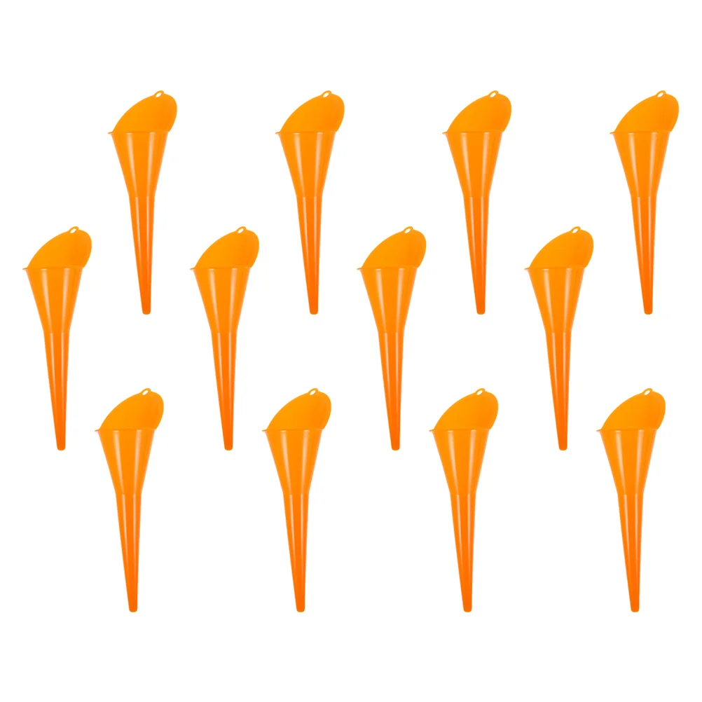 

12 Pcs Funnel Gasoline Oil Fill Multi-purpose Car Long Mouth Fuel Plastic Kerosene