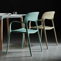 nordic design dining chair modern simple light luxury leisure restaurant armrest meeting room thick backrest family life stool